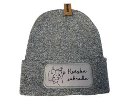 Zimní čepice - světle šedý  melír